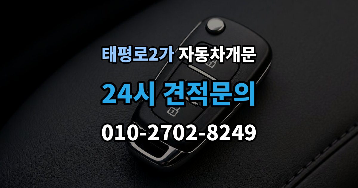 서울 중구 태평로2가 차 문 잠겼을 때 차량 안에 열쇠를 두고 내렸을 때 절차