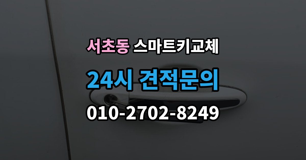 서초동 스마트키 교체 원거리에서 놓쳤을 때 회수 경로 찾기