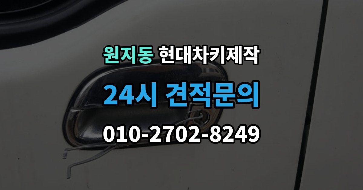 원지동 현대 차키 제작 기존 키가 있어도 재등록이 필요한 상황