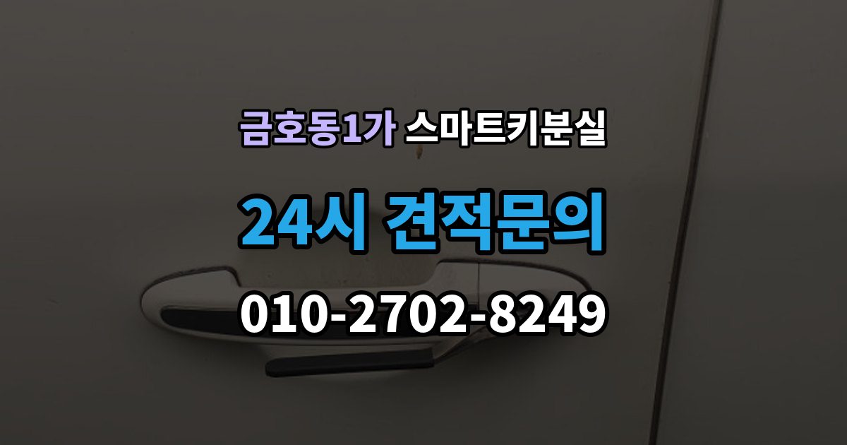 금호동1가 스마트키 분실 상태에서 안전하게 문 잠김을 푸는 기준