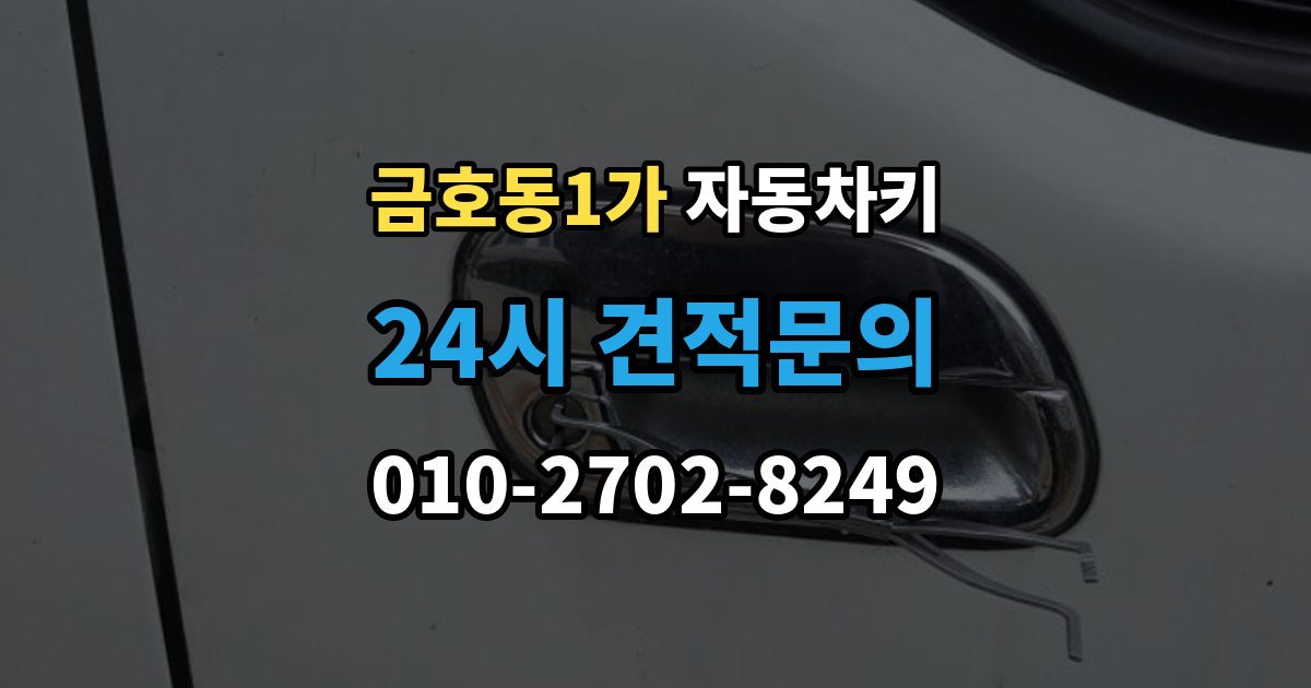 금호동1가 자동차키 복제 후 이모빌라이저 등록이 필요한 경우