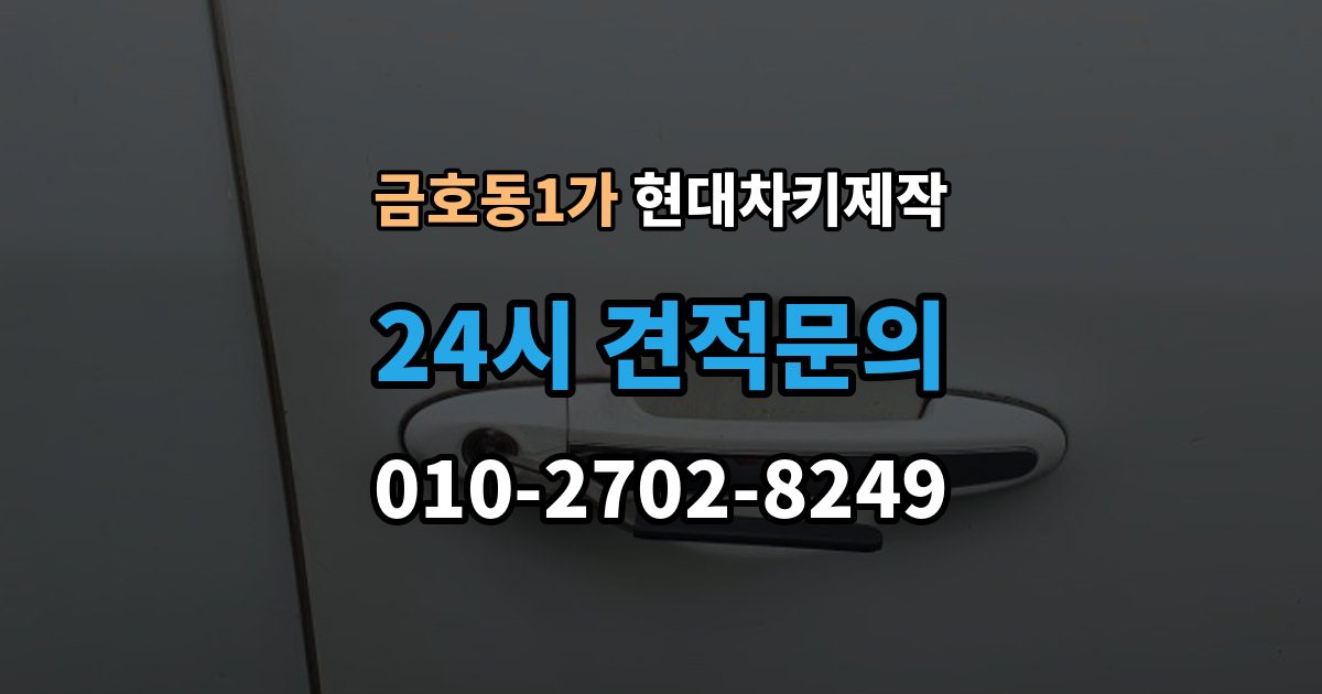 금호동1가 현대 차키 제작 보험사 긴급출동과 다른 점은 무엇일까