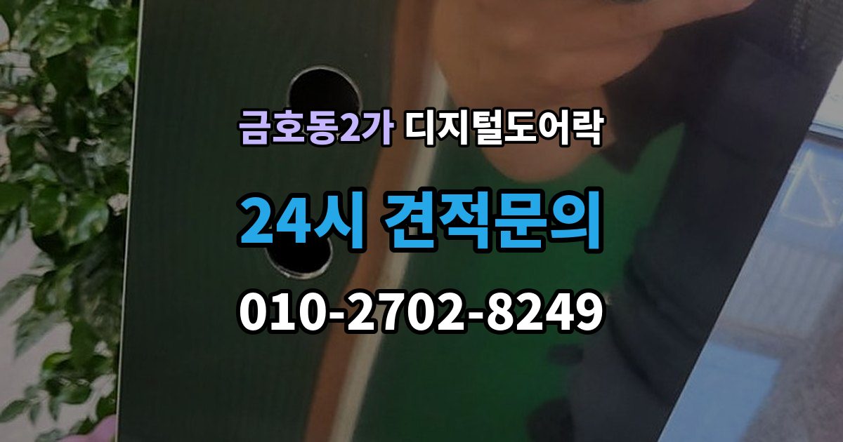 금호동2가 디지털 도어락 원격개폐 가능한 제품을 고를 때 보는 기준