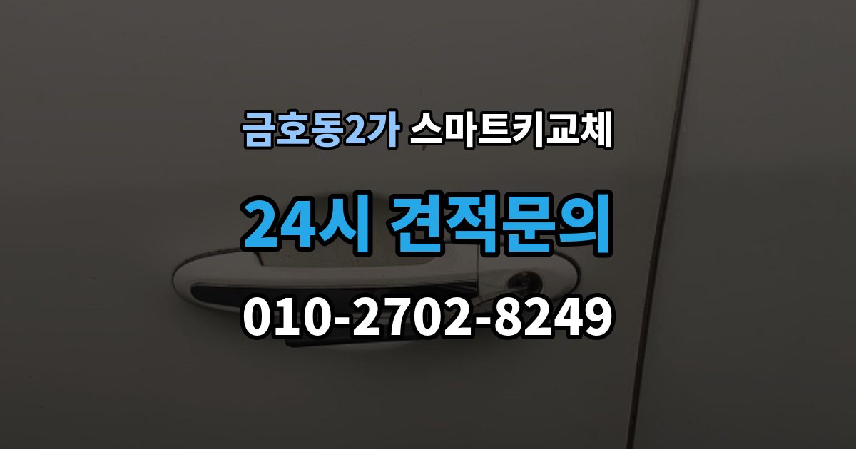 금호동2가 스마트키 교체 예비키 보관 위치를 다시 점검하는 법
