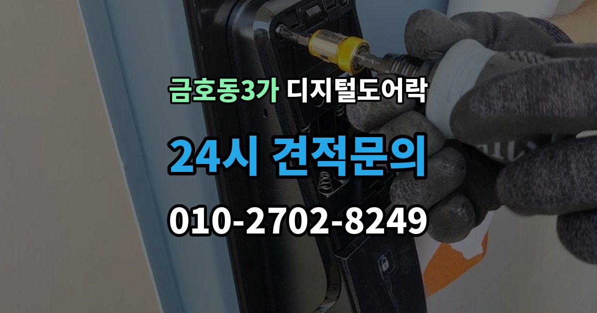 금호동3가 디지털 도어락 자동잠금 설정 후 꼭 확인할 점