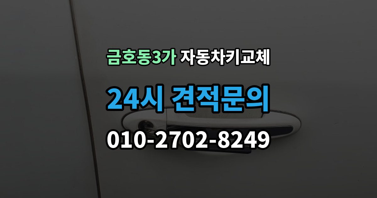 금호동3가 자동차키 교체 바로 차를 옮겨야 할 때 알아둘 점