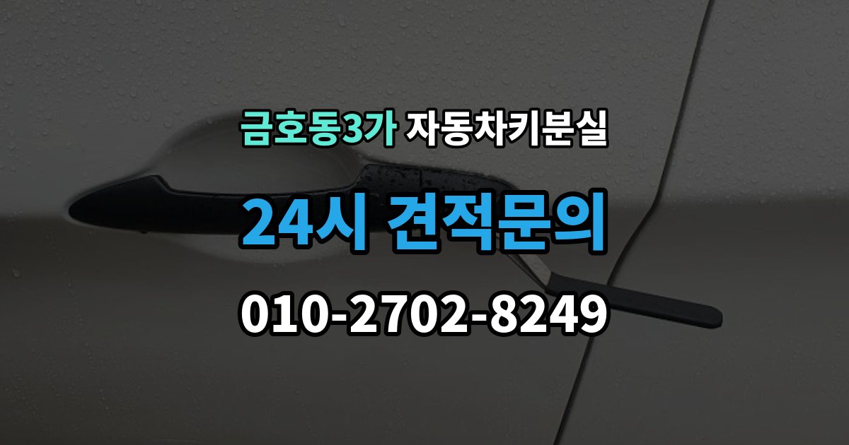금호동3가 자동차키 분실 추가 제작이 필요한 대표 사례