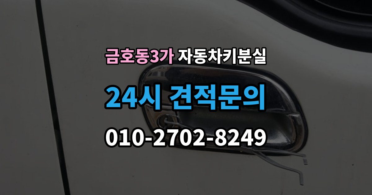 금호동3가 차 키 잃어버렸을 때 임시 대응과 정식 재발급 차이