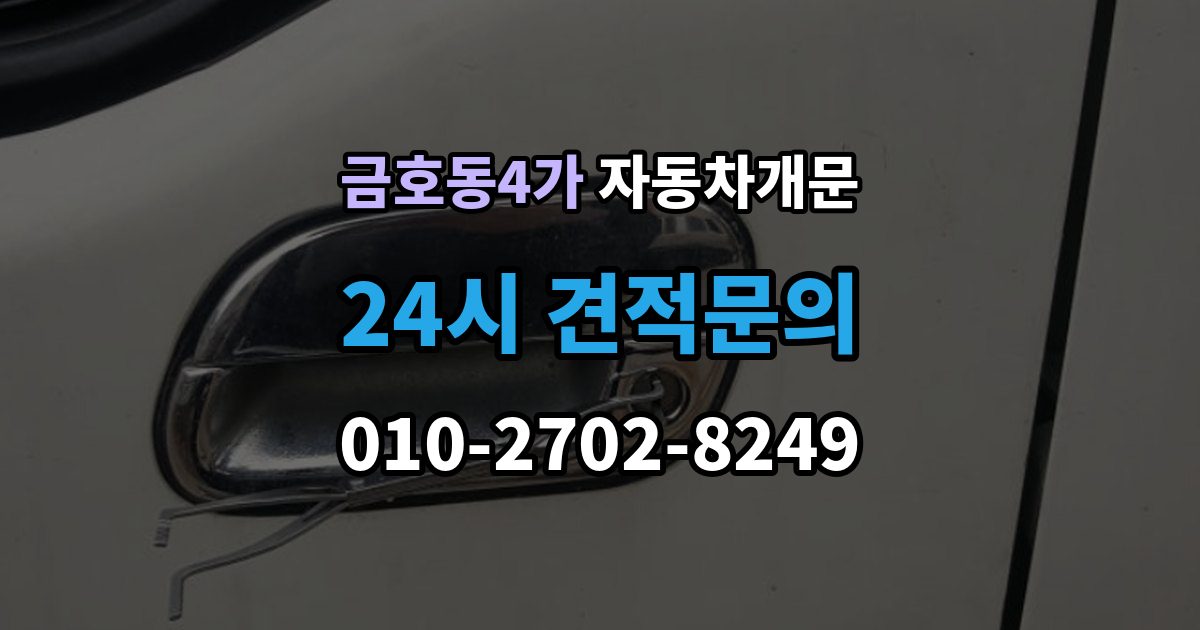 금호동4가 차 문 잠겼을 때 차량 손상 없이 진행되는지 확인하는 기준