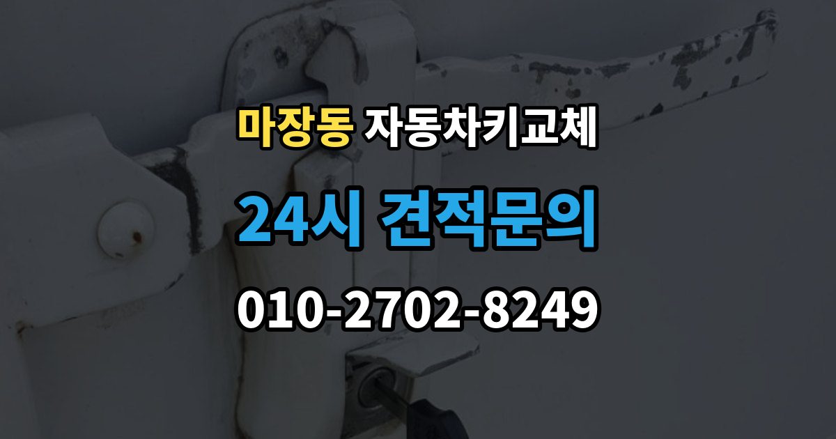 마장동 자동차키 교체 임시 운행 전 점검할 것