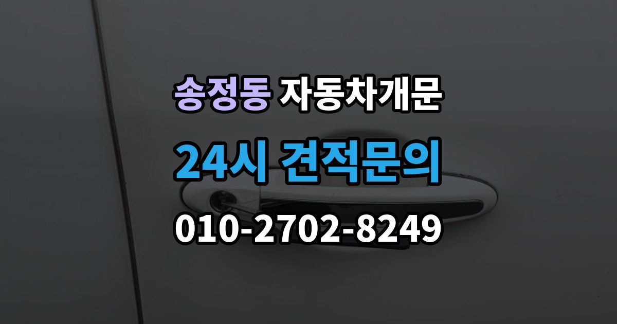 성동구 송정동 자동차 문 잠김 잠금 상태를 스스로 점검하는 방법