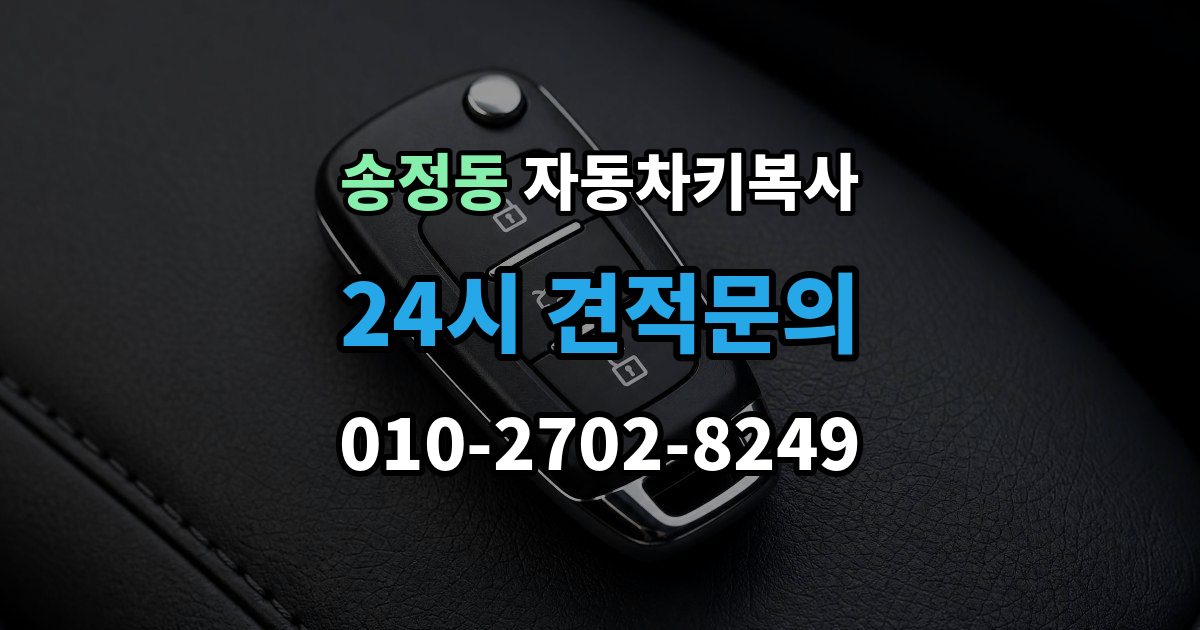 성동구 송정동 자동차키 복사 문 잠금 해제와 시동용 키 구분 정리