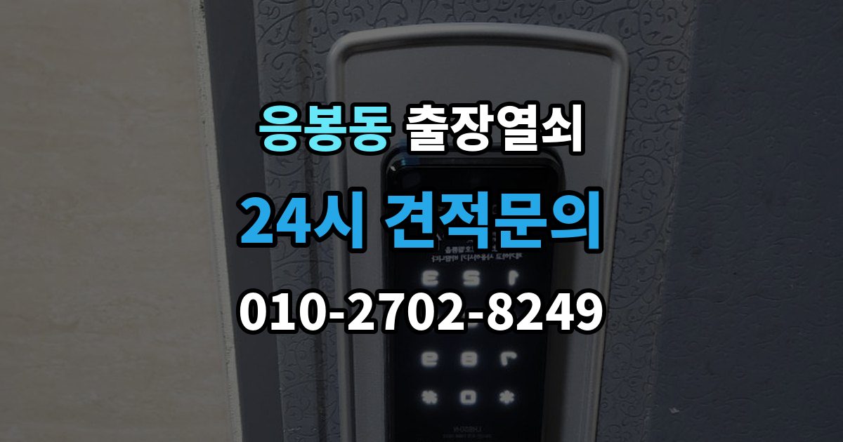응봉동 출장 열쇠 스마트키가 살아나는 경우와 한계