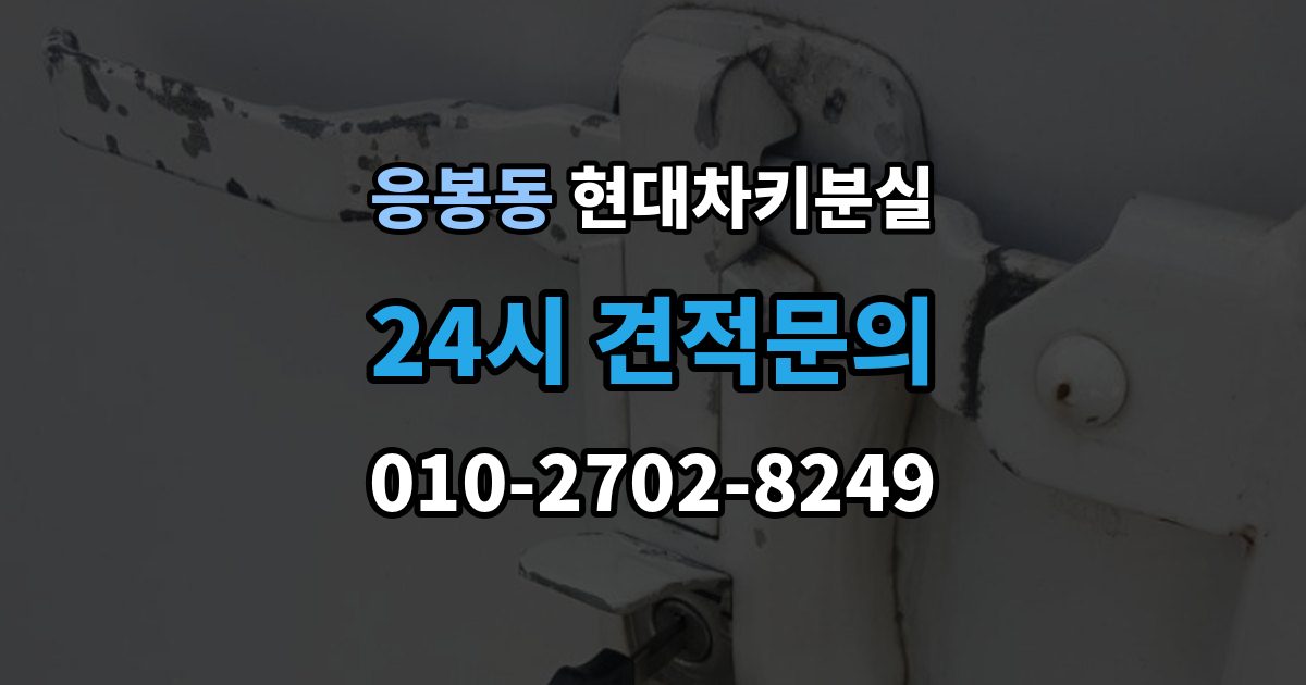 응봉동 현대 차키 분실 키 등록 전에 알아두면 좋은 절차