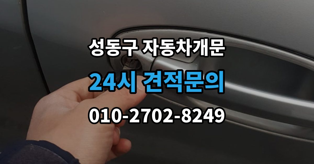 성동구 옥수동 차 문 잠겼을 때 출장 안내 - 한밤중에 잠겼을 때 부를 수 있는 곳