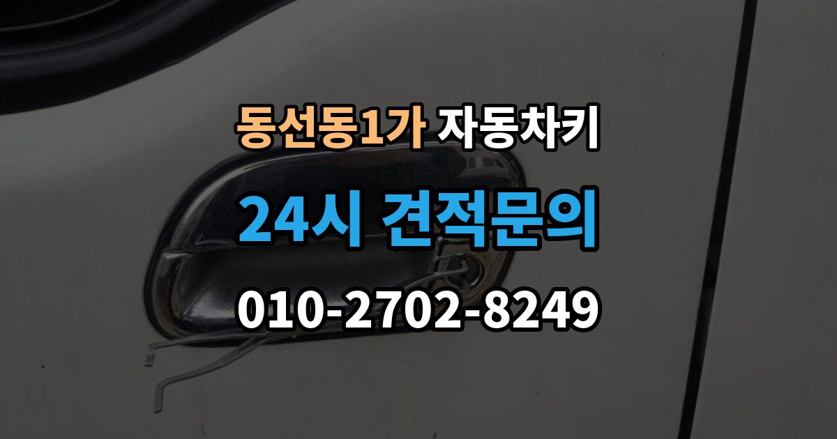 동선동1가 자동차키 스마트키와 일반키 차이 쉽게 보기