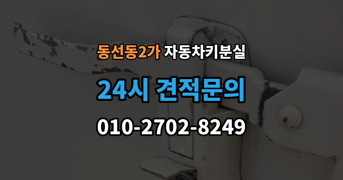 동선동2가 차 키 잃어버렸을 때 임시 대응과 정식 재발급 차이