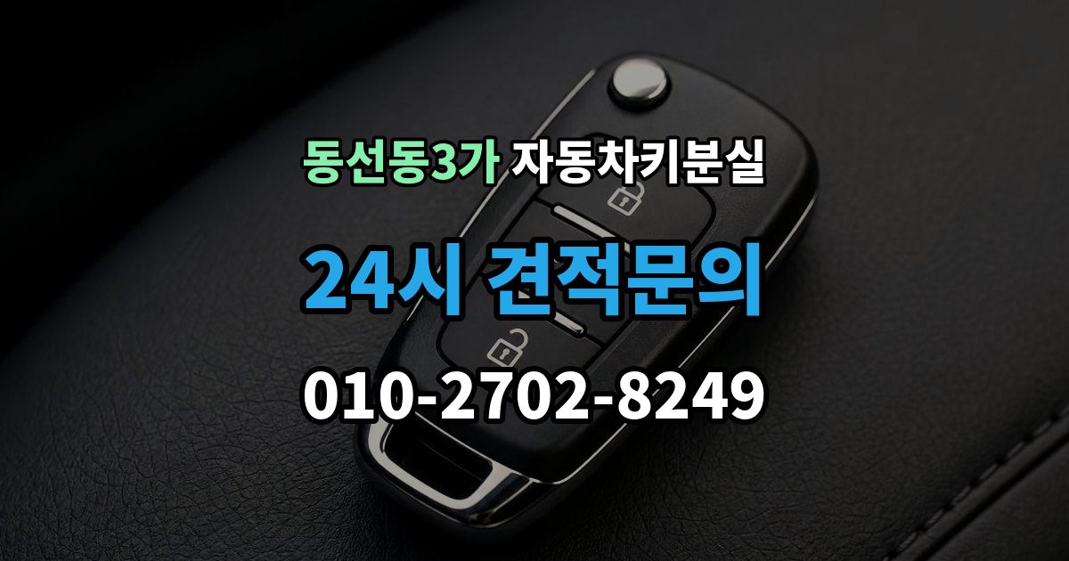 동선동3가 자동차키 분실 비상키로 잠시 운행 가능한 조건