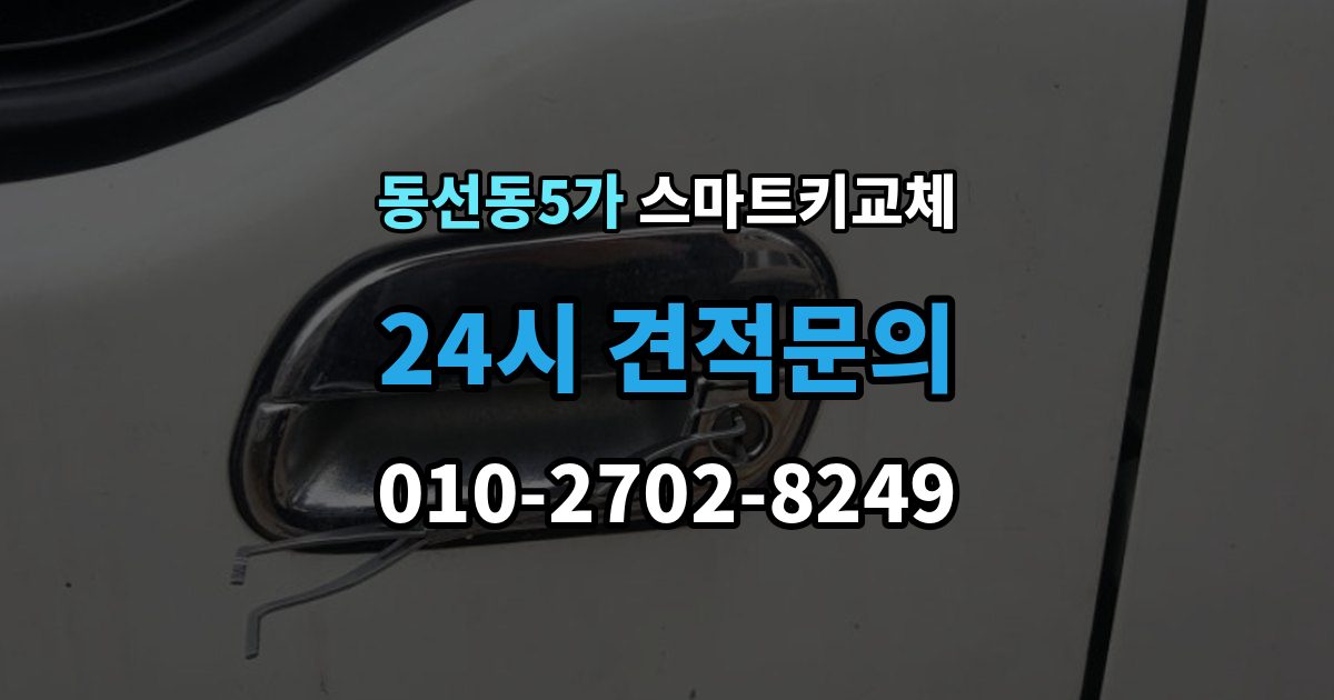 동선동5가 스마트키 교체 잠금 상태에서 무리 없이 열어야 할 경우