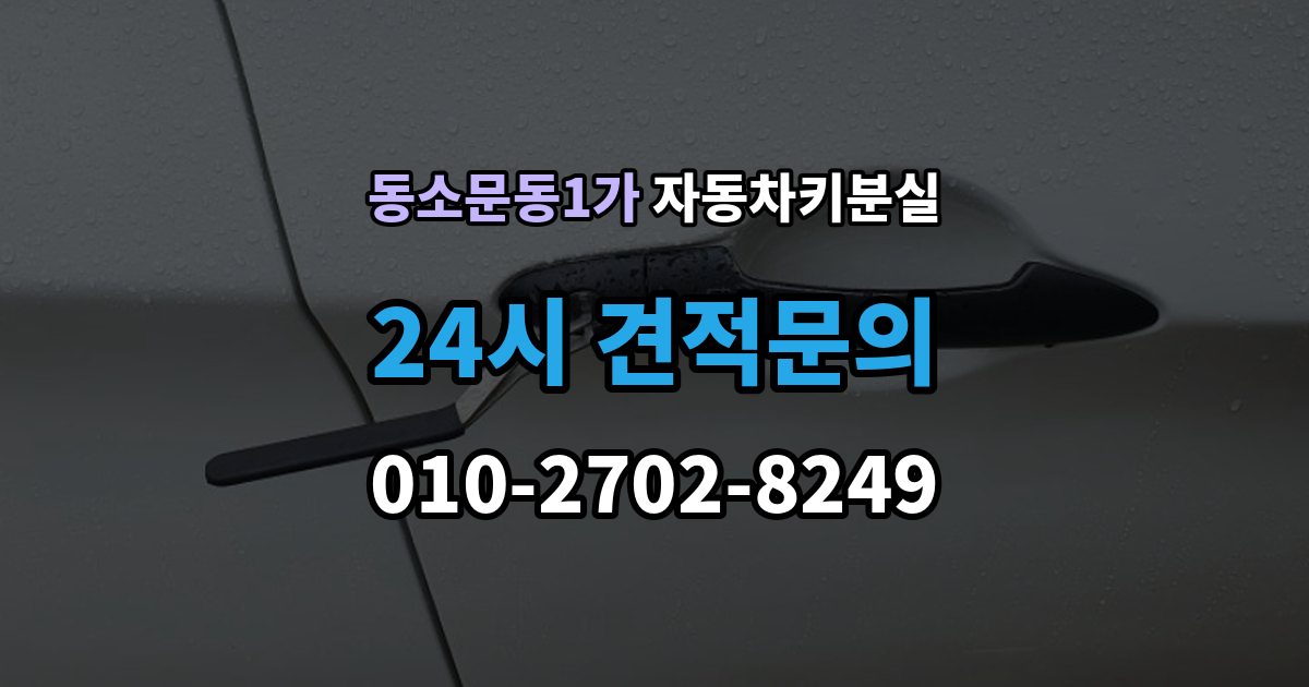 동소문동1가 차 키 잃어버렸을 때 회사 주차장에서 잃어버렸을 때 절차