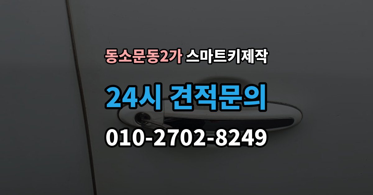 동소문동2가 스마트키 제작 스마트키 분실 후 당일 대응 순서와 준비 서류