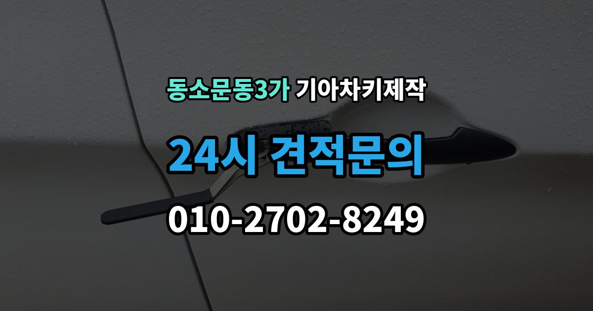 동소문동3가 기아 차키 제작 이모빌라이저 등록이 막히는 이유