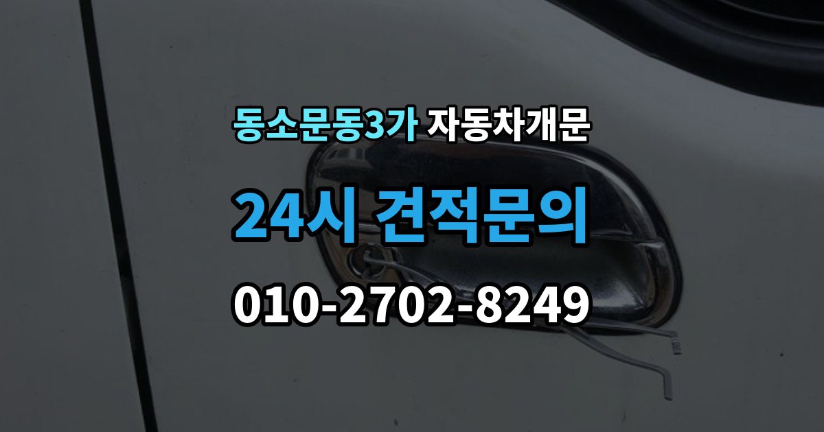 동소문동3가 자동차 문 잠김 겨울철 결빙으로 인한 잠김과 구분하는 법