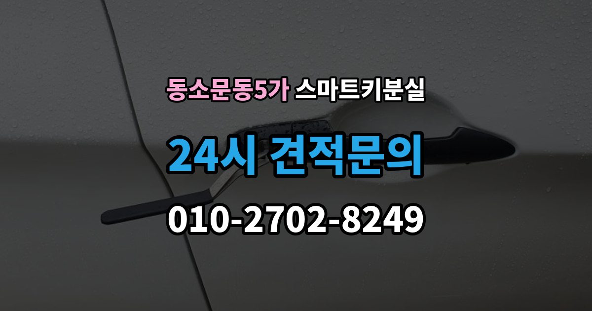 동소문동5가 스마트키 분실 원거리에서 놓쳤을 때 회수 경로 찾기