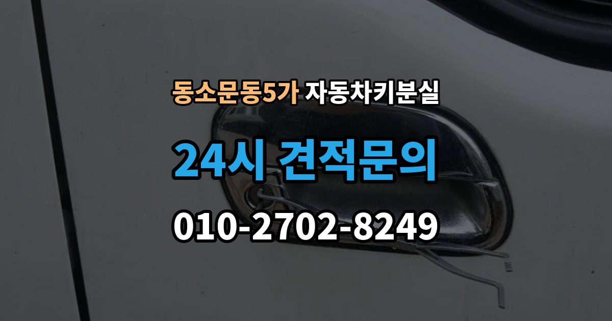 동소문동5가 자동차키 분실 안전하게 문을 여는 과정