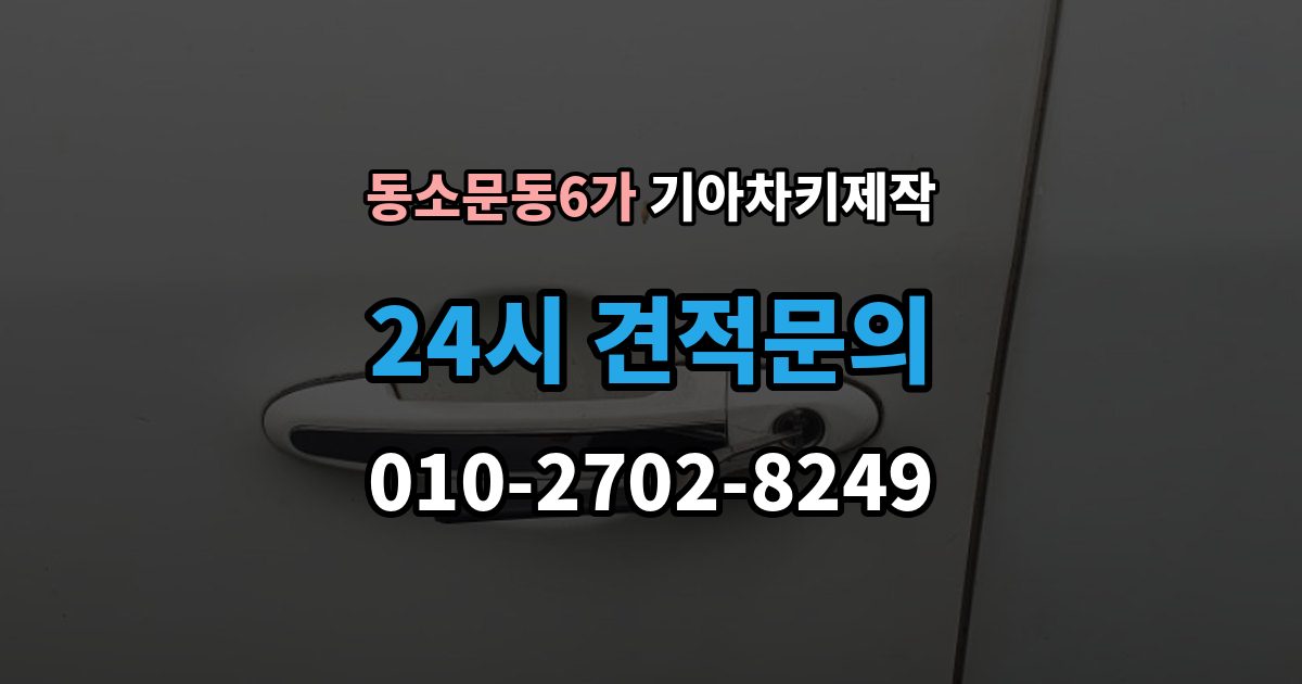 동소문동6가 기아 차키 제작 키 재등록이 요구되는 고장 사례