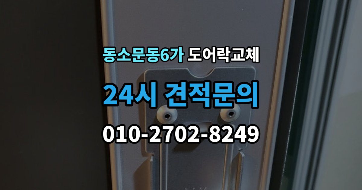 동소문동6가 도어락 교체 이사 직후 교체를 권하는 이유와 순서