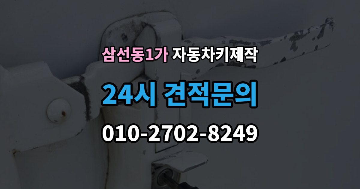 삼선동1가 자동차키 제작 중고차 인수 전 예비키 유무 확인 포인트