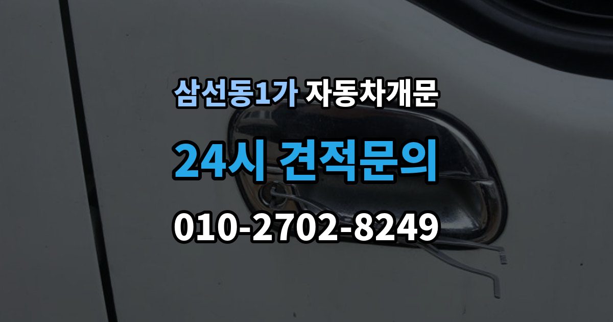 삼선동1가 차 문 잠겼을 때 보험사 긴급출동과 전문업체 비교