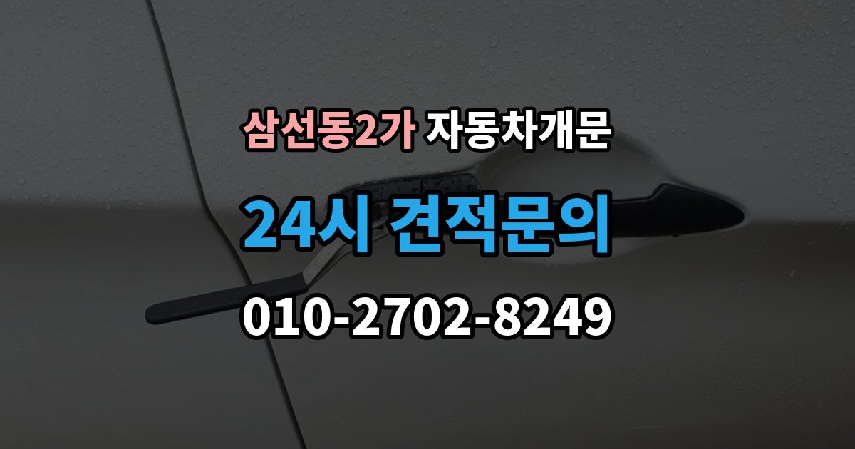 삼선동2가 자동차 문 잠김 리모컨 오작동과 실제 잠김 구분하기