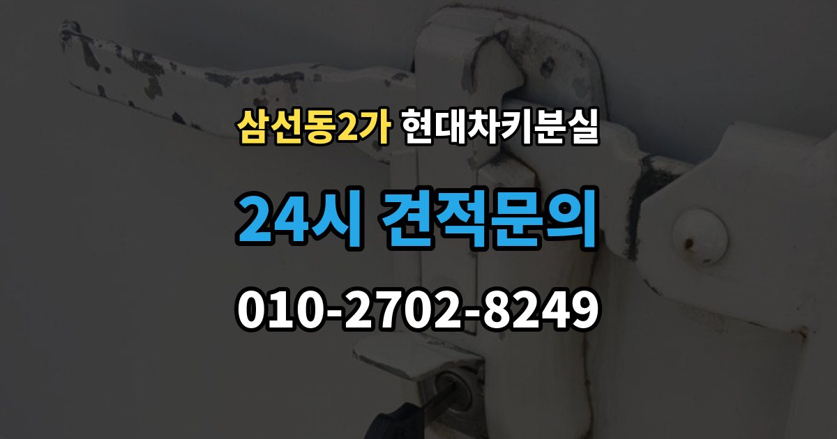 삼선동2가 현대 차키 분실 출장 안내 - 원격 기능만 안 될 때 점검해야 할 부분