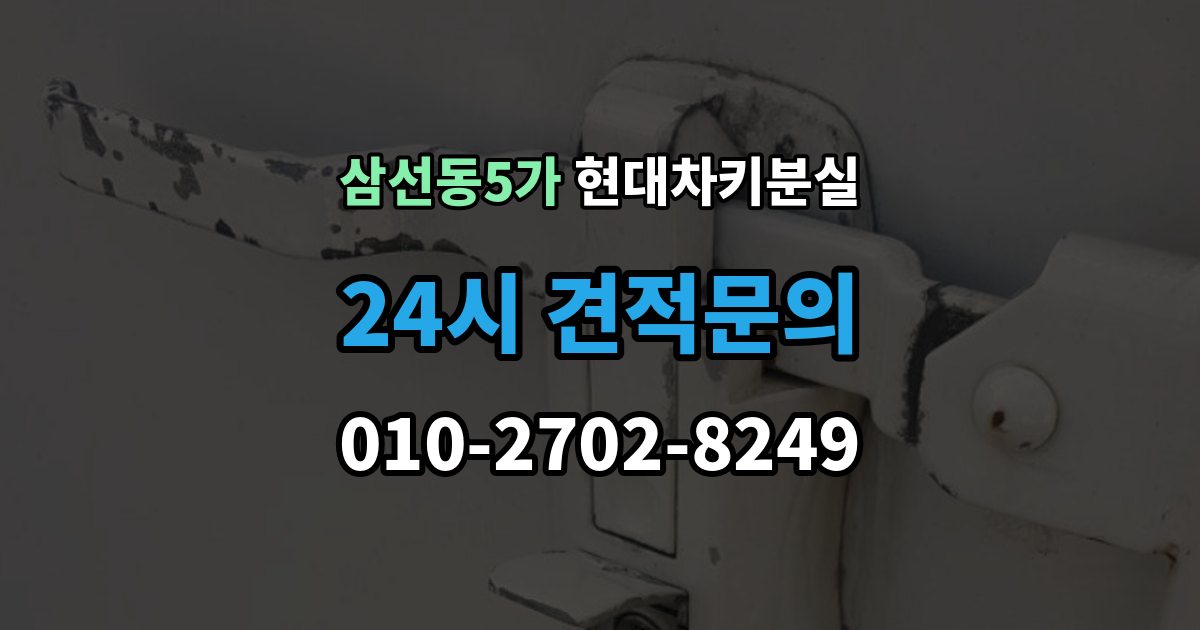 삼선동5가 현대 차키 분실 출장 안내 - 앱에 차량이 안 보일 때 살펴볼 설정
