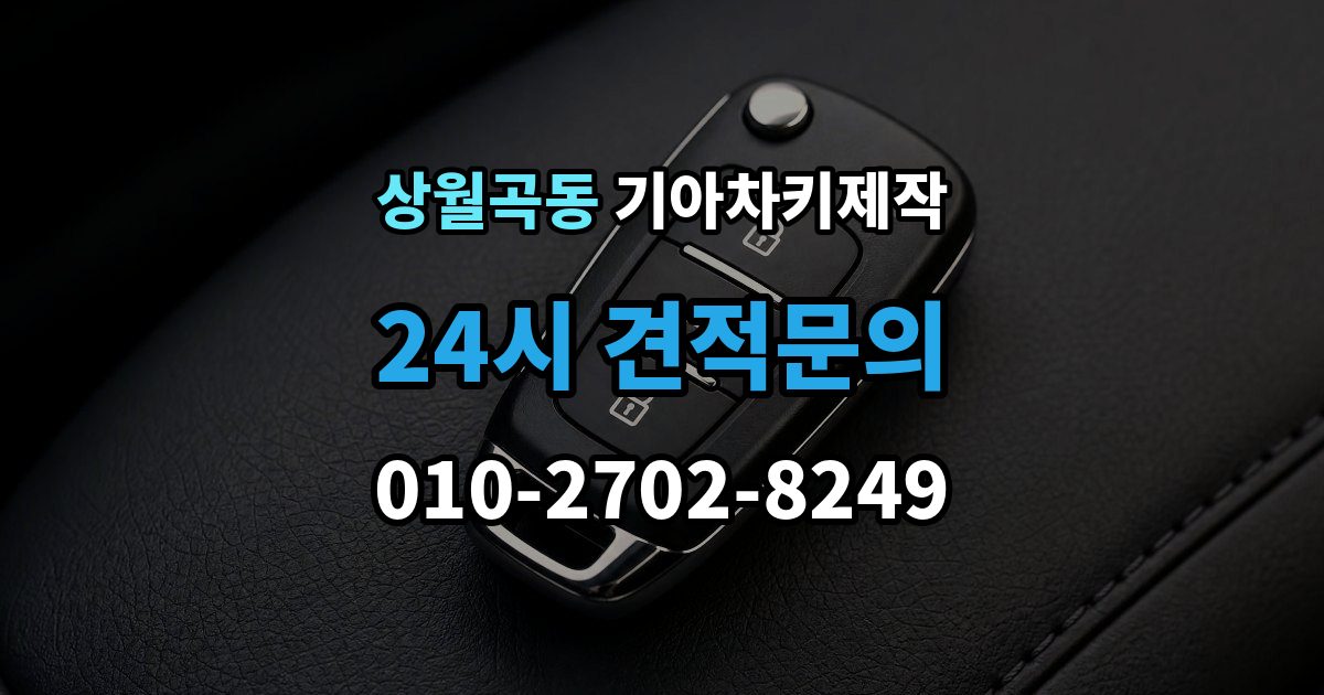 상월곡동 기아 차키 제작 이모빌라이저 등록이 막히는 원인