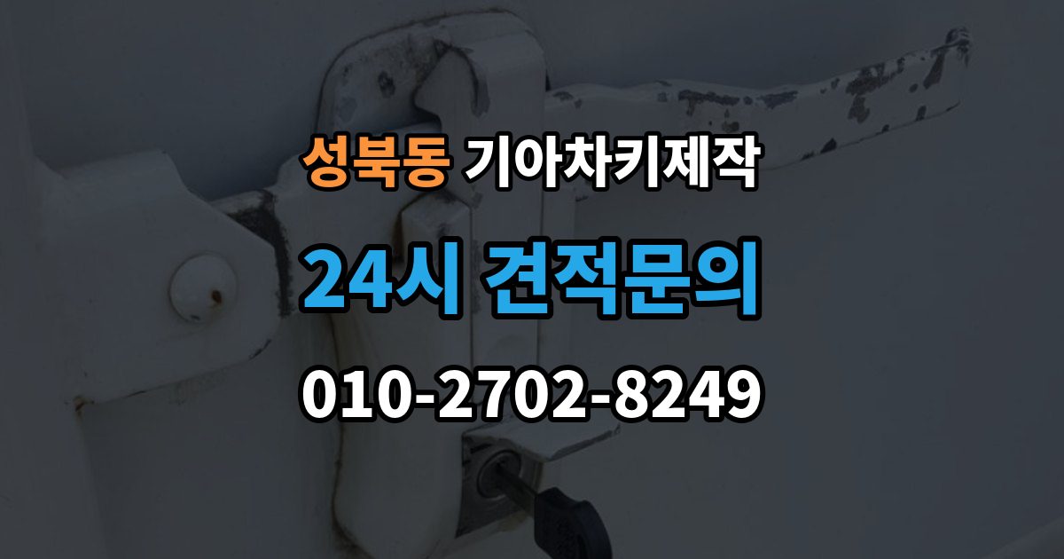 성북구 성북동 기아 차키 제작 분실 대비를 위한 현실적인 보관법