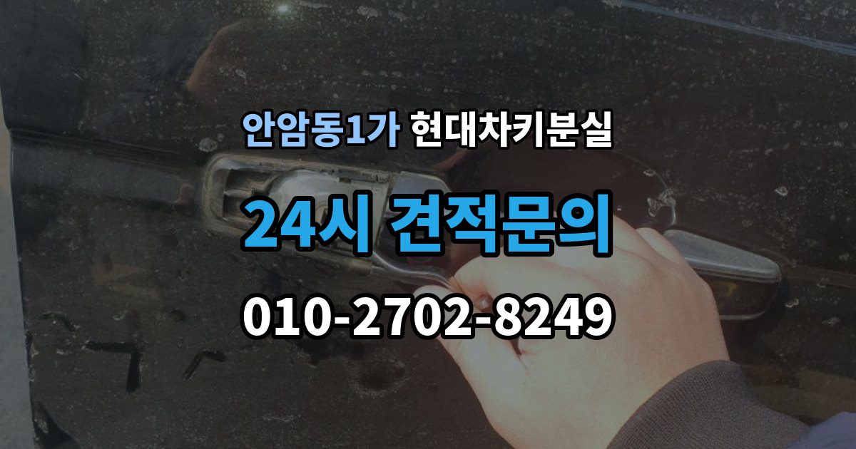 안암동1가 현대 차키 분실 출장 안내 - 찾은 뒤에도 재등록이 필요한 경우