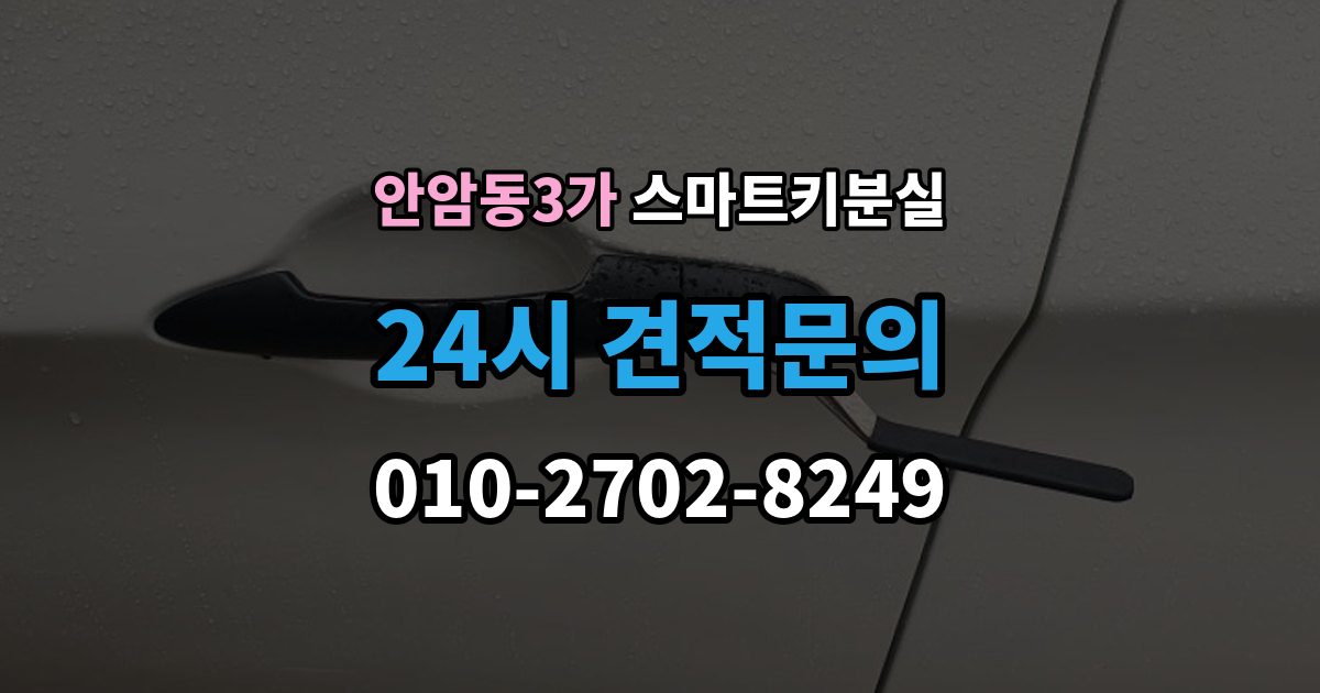안암동3가 스마트키 분실 차종별 제작 방식이 다른 이유