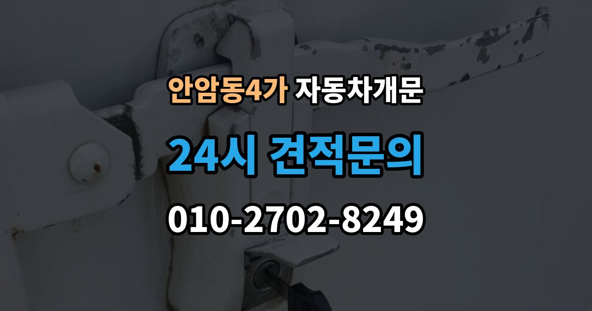 안암동4가 자동차 문 잠김 겨울철 결빙으로 인한 잠김과 구분하는 법