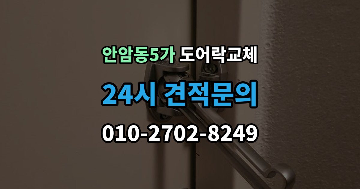 안암동5가 도어락 교체 보강판이 필요한 경우와 마감 방식