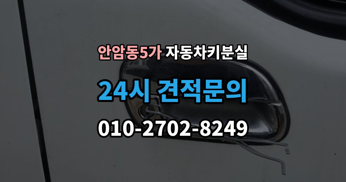 안암동5가 차 키 잃어버렸을 때 야간에 잃어버렸을 때 확인할 점