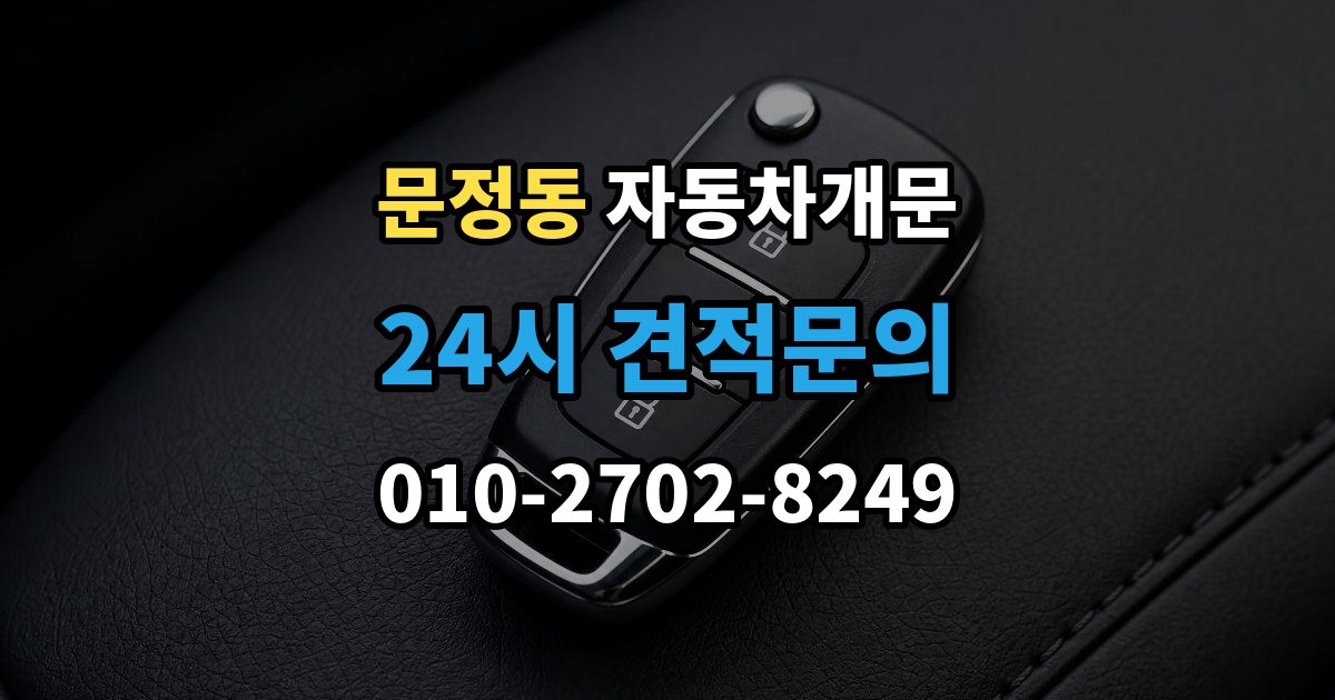 송파구 문정동 자동차 문 잠김 긴급출동 서비스와 비교했을 때 차이