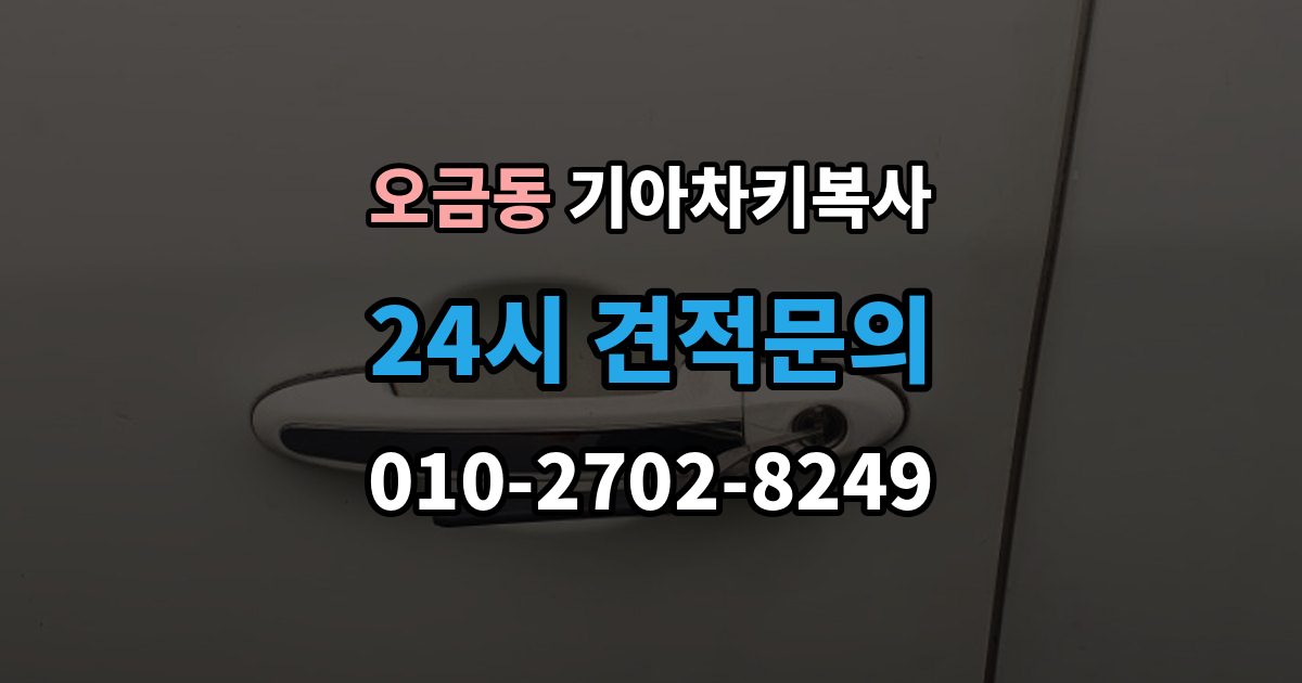 송파구 오금동 기아 차키 복사 출동 서비스로 해결되는 긴급 상황