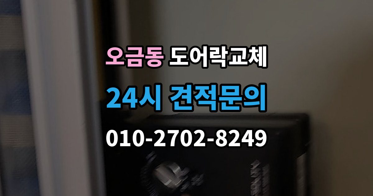 송파구 오금동 도어락 교체 야간에 고장 나서 급히 바꿔야 할 때 순서