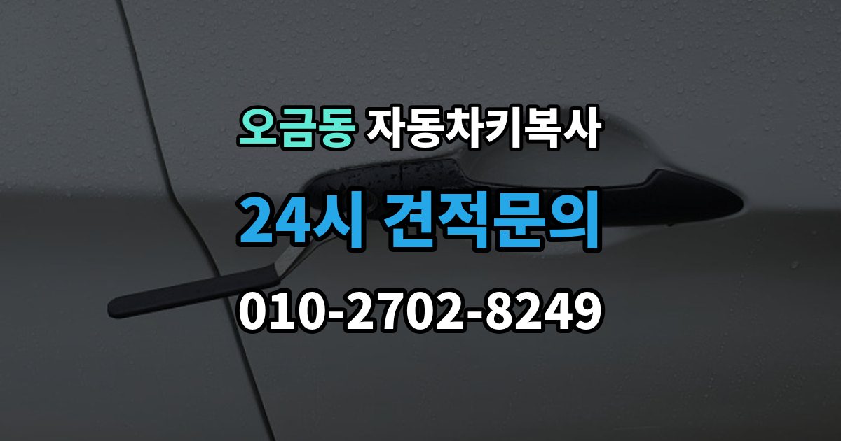 송파구 오금동 자동차키 복사 분실 후 대체키가 필요한 순간의 대응