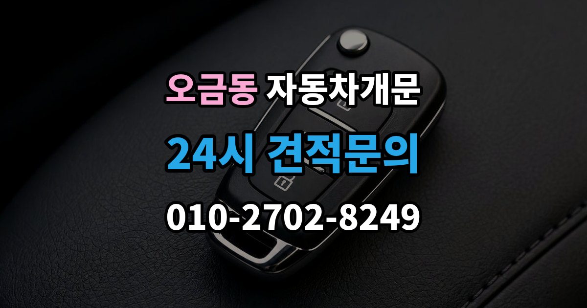 송파구 오금동 차 문 잠겼을 때 차량 안에 열쇠를 두고 내렸을 때 절차