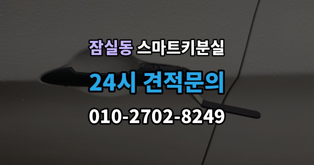 잠실동 스마트키 분실 차량 운행이 제한되는 상황 살펴보기