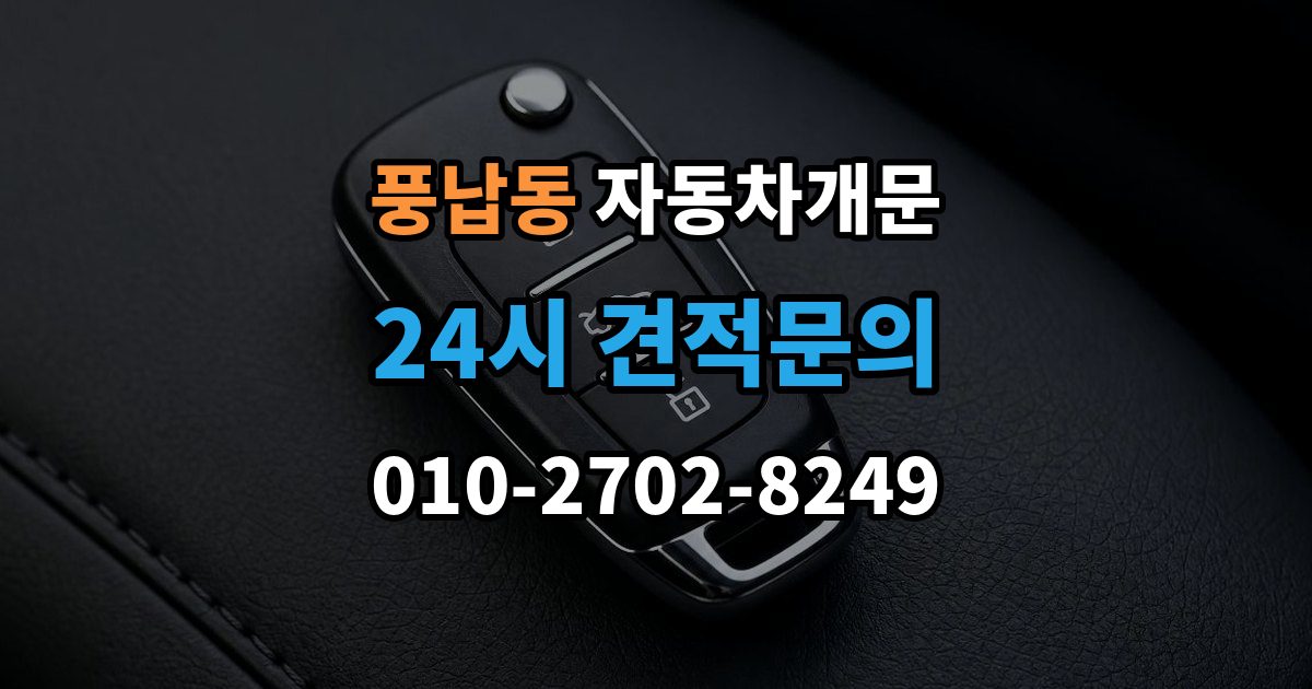 풍납동 차 문 잠겼을 때 보험사 긴급출동과 전문업체 비교